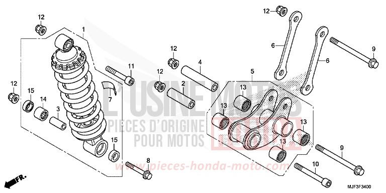 REAR CUSHION for CTX700 ABS DARKNESS BLACK METALLIC (NH463) from 2014